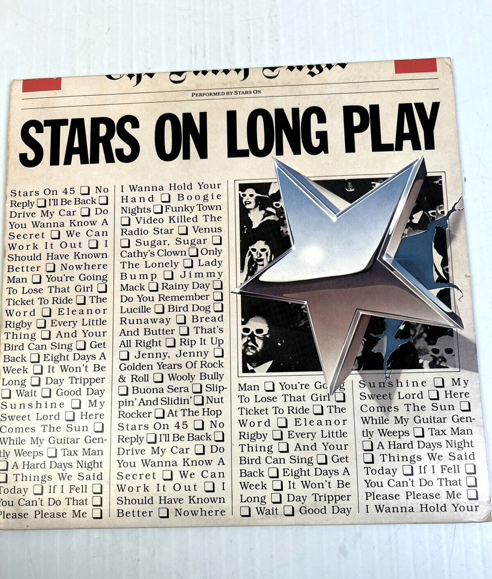 Stars On Long Play Album 1981 Various Songs Rock Funk Classic Disco LP Vinyl
